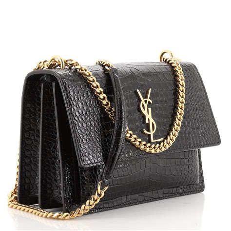 yves saint laurent croc bag|Saint Laurent handbags.